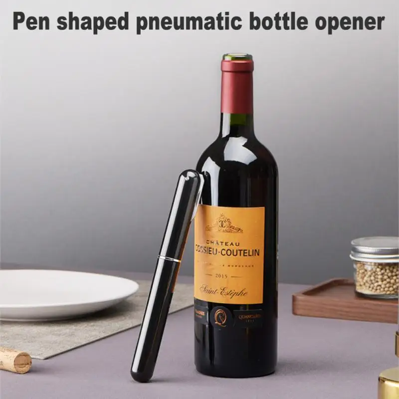 

2-in-1 Wine Bottle Opener Portable Wine Corkscrew Air Pressure Pump Stainless Steel Pin Jar Cork Remover Pneumatic Corkscrews
