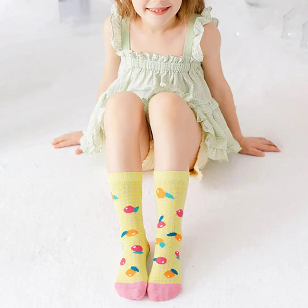 

Lovely 3 Pairs Beautiful Cut-out Mesh Socks Thin Children Socks Cartoon for School