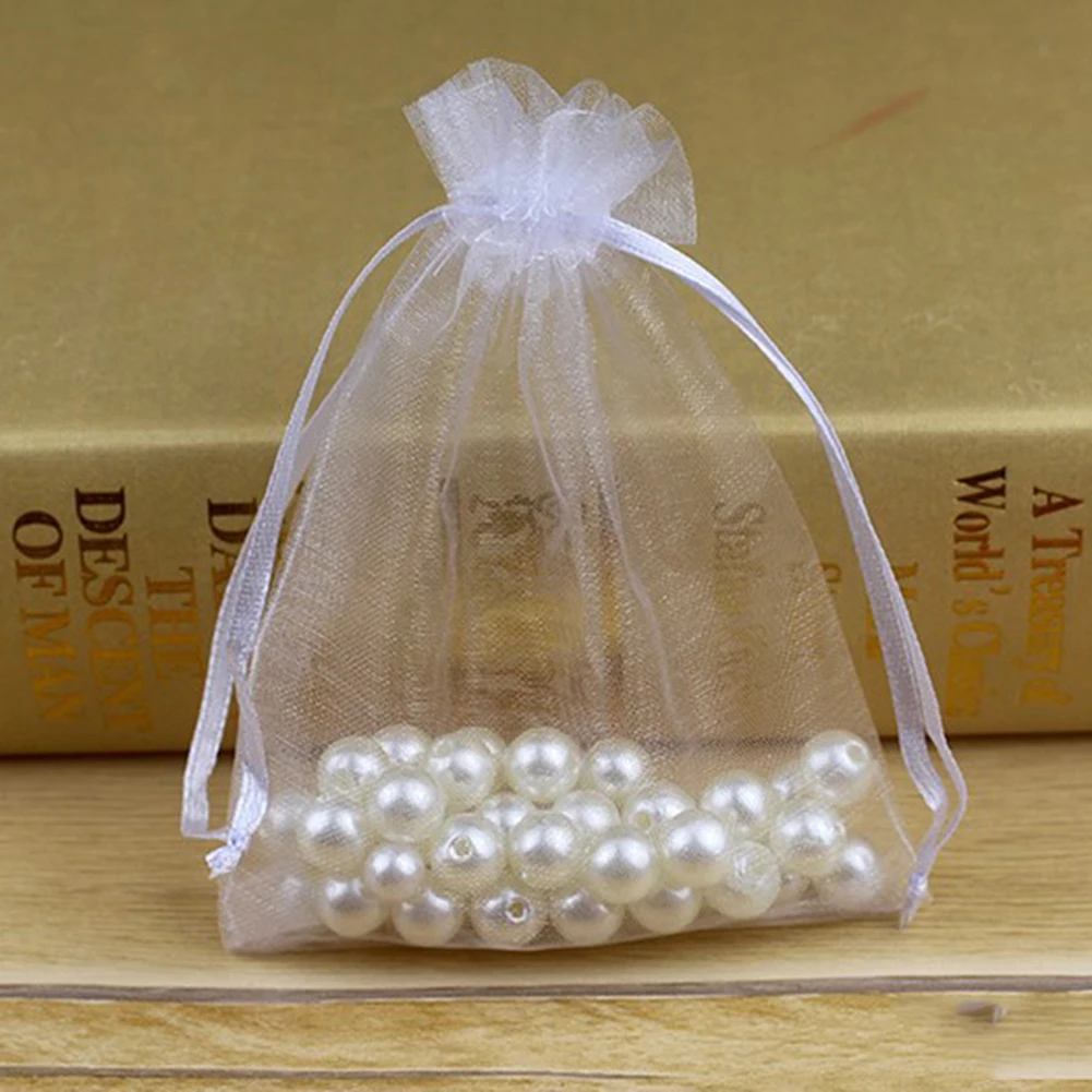 

100Pcs Grapes Fruit Protection Bags Against Insects Anti Bird Garden Drawstring Net Bag Candy Gift Packaging
