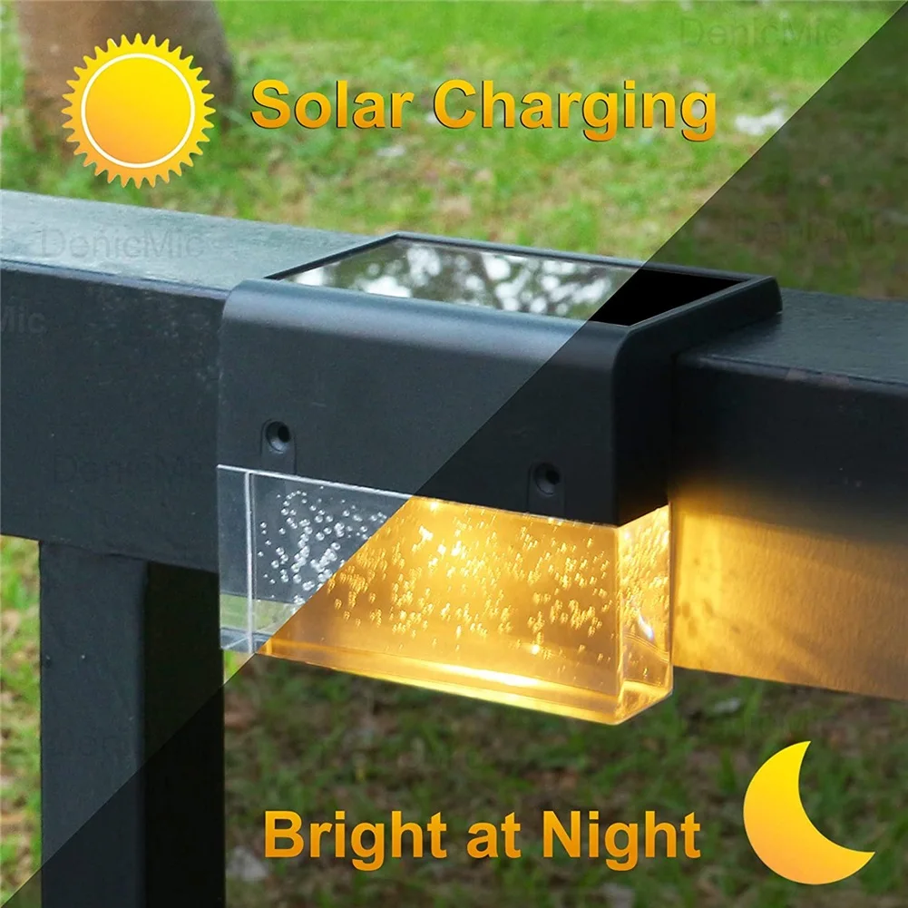 

LED Solar Light Outdoor Solar Lamp Waterproof Garden Fence Light Decoration For Patio Yard Stairs Step Deck Light Street Lamp