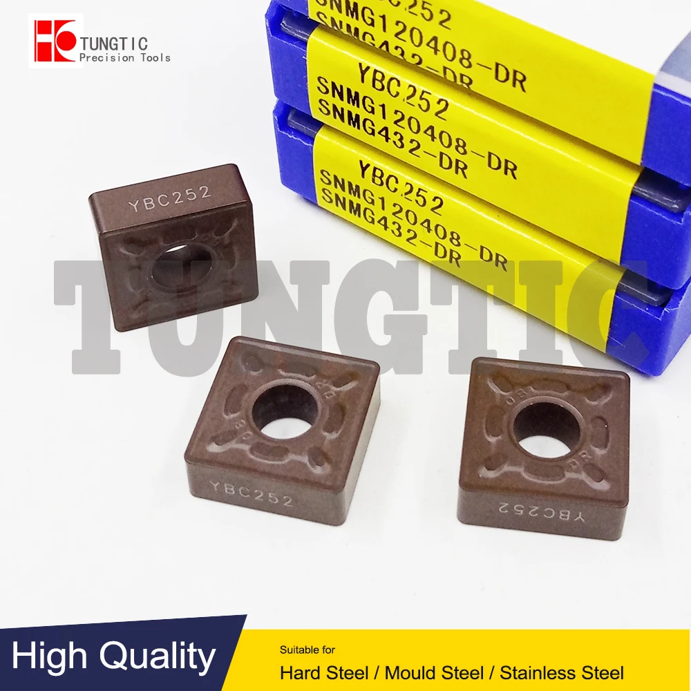 

SNMG120408-DR YBC252 Milling Cutter CNC Carbide Insert Lathe Cutting Tool Machining Metal Turning Tools SNMG 120408 DR