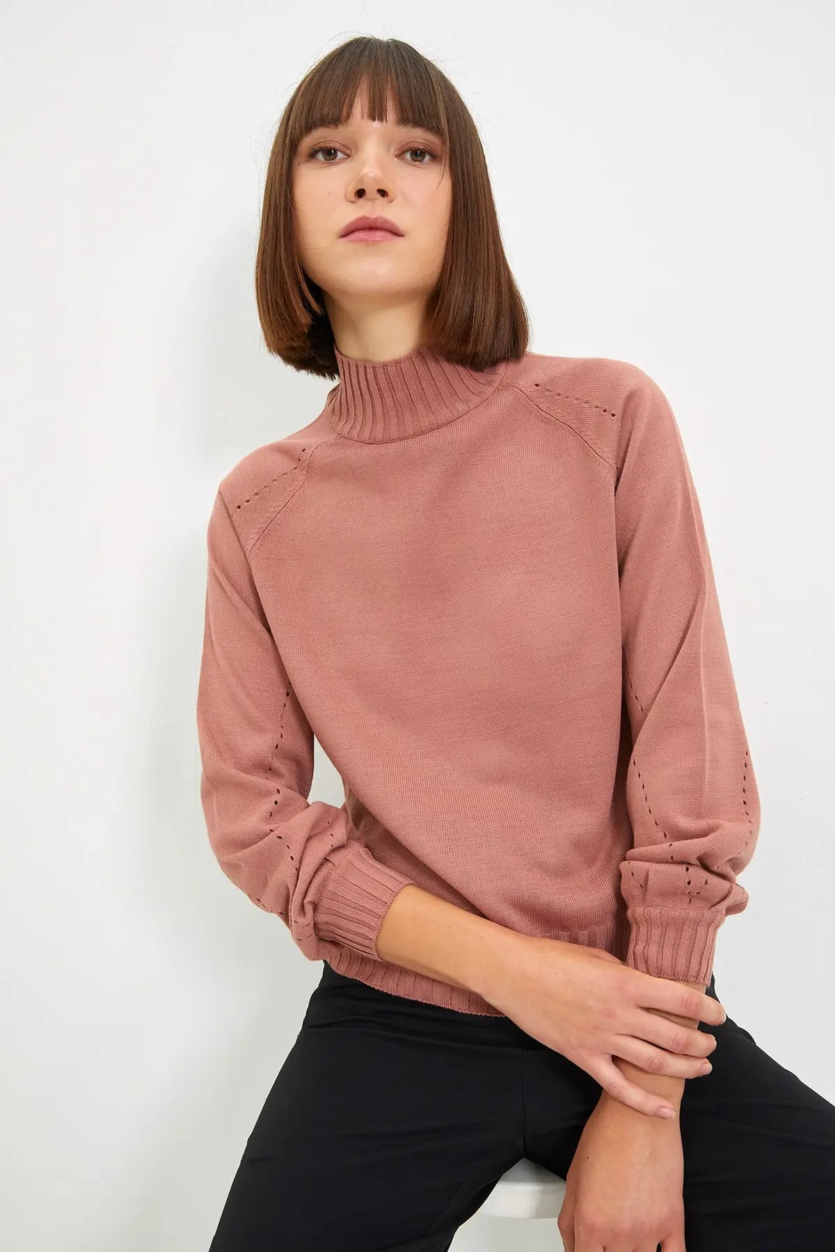 Trendyol Upright Collar Knitwear Sweater TWOAW22KZ1192