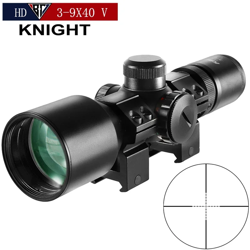 

Tactical 3-9x40 Compact Scope Mildot/Rangefinder Reticle Hunting Riflescopes Cross-Hair Reticle Fits 11mm/20mm Rail Mount