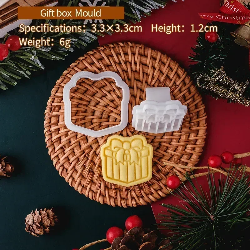 

MOONBIFFY Пластиковые формочки для печенья Санта Клаус и олень