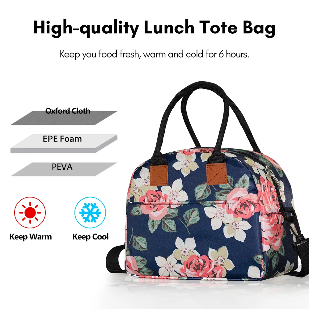 Cooler Bags Waterproof Nylon Portable Zipper Thermal Lunch Bag For Women Portable Fridge bag Lunch Box Food Bags For kids