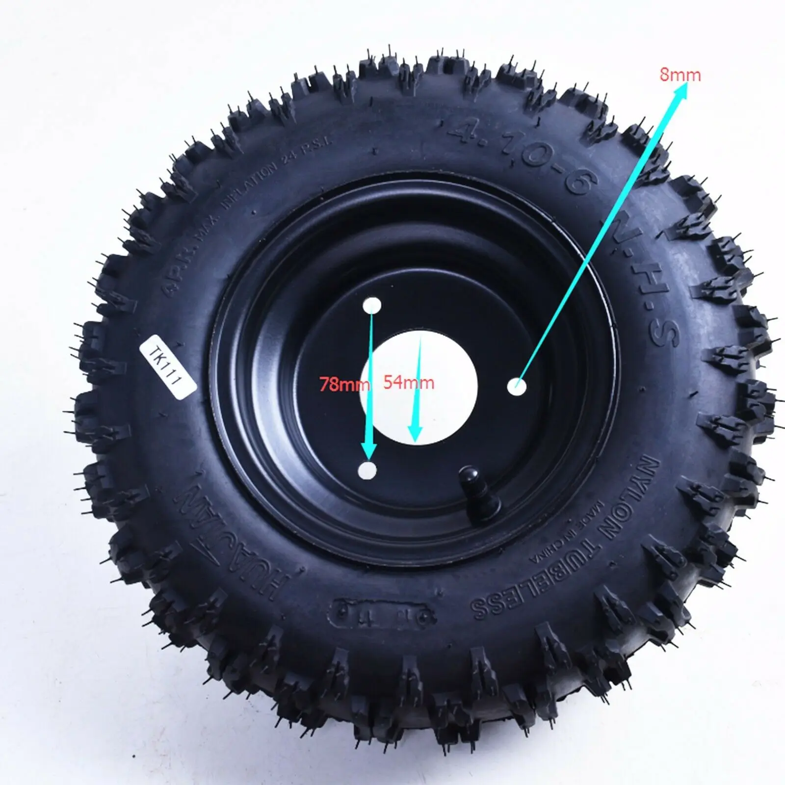 4 sztuk 4.10-6 145/70-6 16X8-7 opony felgi do gokartów Scoote QUAD Bike Buggy Wózek Drift Trike DIY ATV