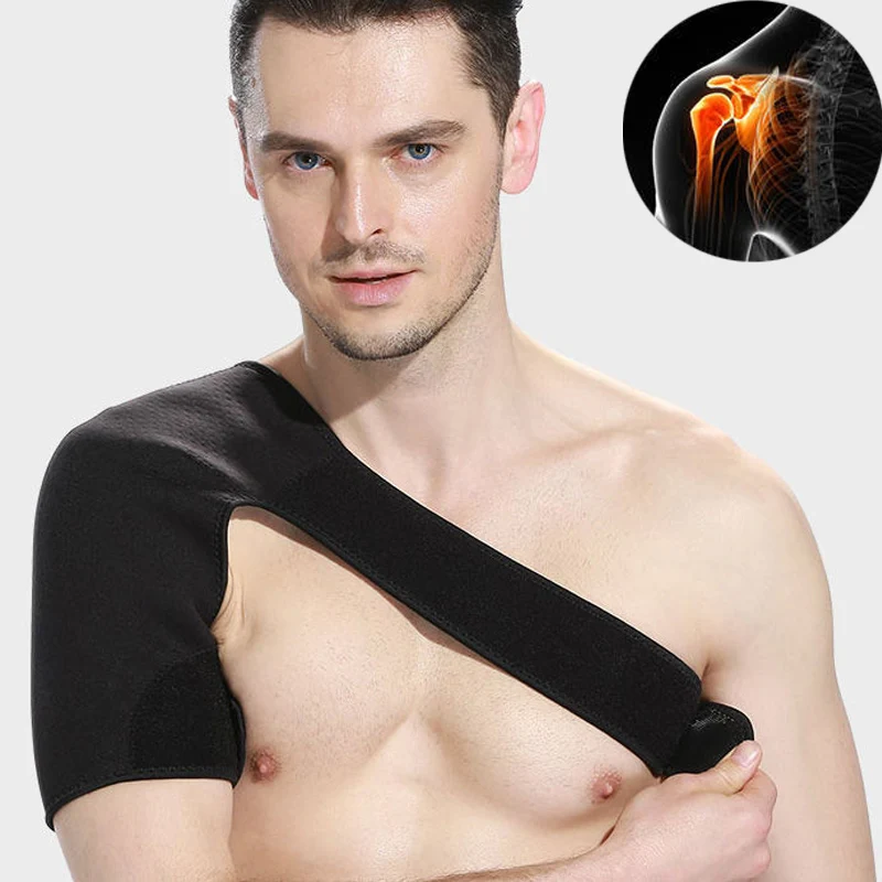 

Регулируемый поддерживающий ремень на одно плечо для здоровья, теплый плечевой ремень для снятия боли в тренажерном зале, спортивный проте...