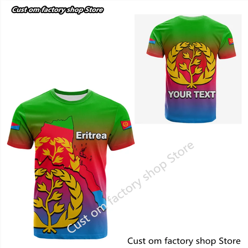 

Футболка с 3D-принтом африканской страны, Эритрея, Лев, цветная, для мужчин и женщин, летняя повседневная смешная футболка с короткими рукавами, уличная одежда A24
