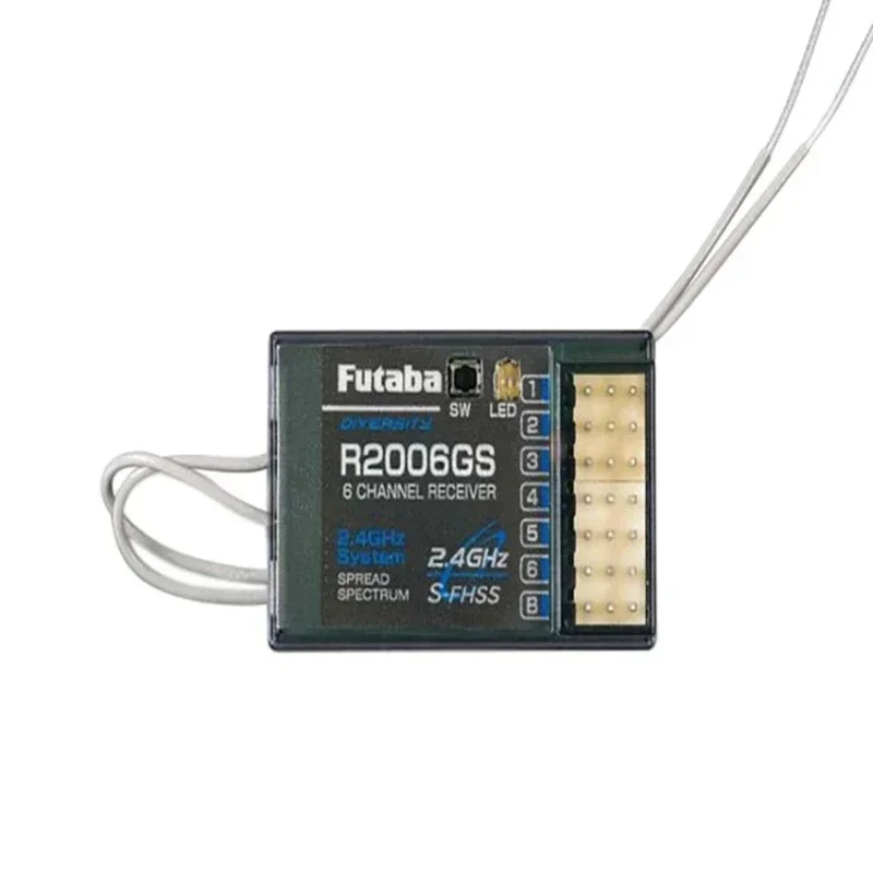 Фото Новый 6-канальный высоковольтный приемник Futaba R2006GS 2.4G S-FHSS (1 шт.) для радиоуправляемых моделей самолетов, совместим с Futaba T8J 18MZ 14SG №1