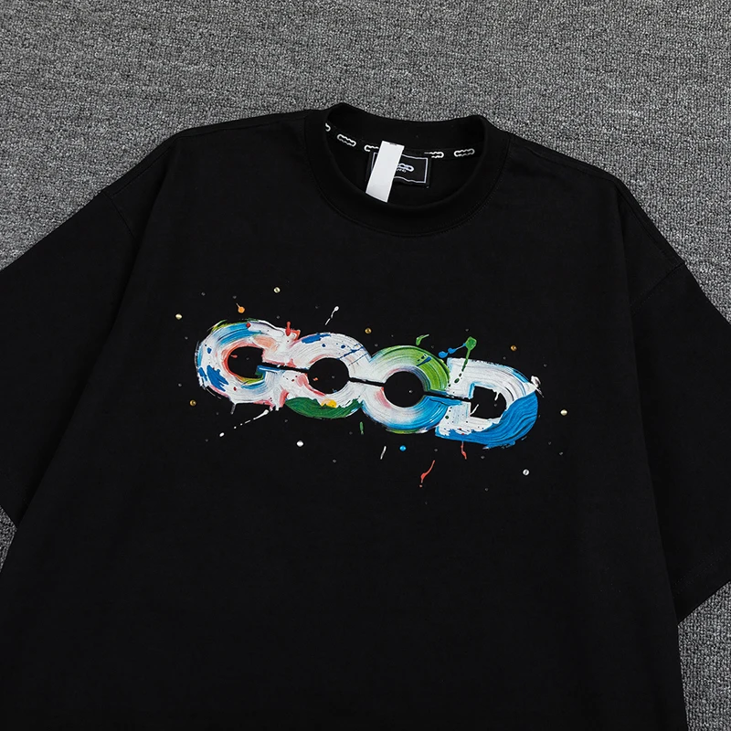 Фото Футболка GOODBRAND в американском стиле, модная, в стиле хип-хоп, для мужчин и женщин, высококачественная, с коротким рукавом №4