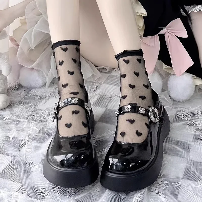 Носки женские прозрачные эластичные 1/2 пары летние