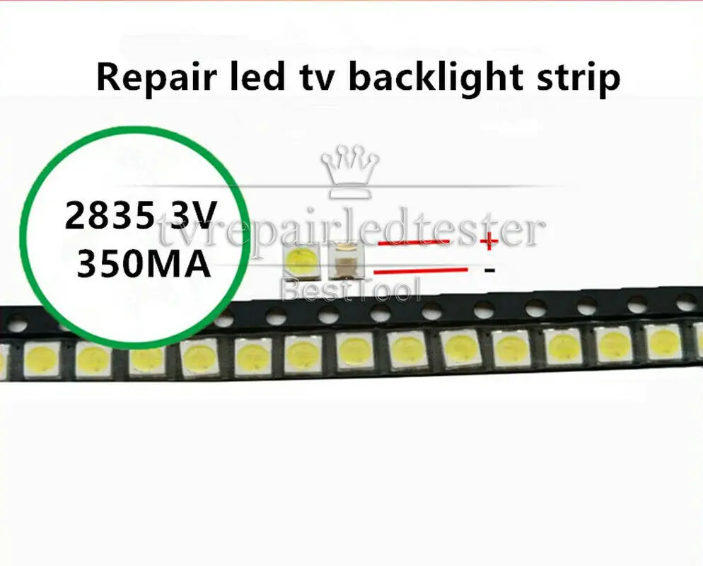 

100pcs 2835 3v LED Lamp Beads for TV Led Backlight Strip Repair Cool White