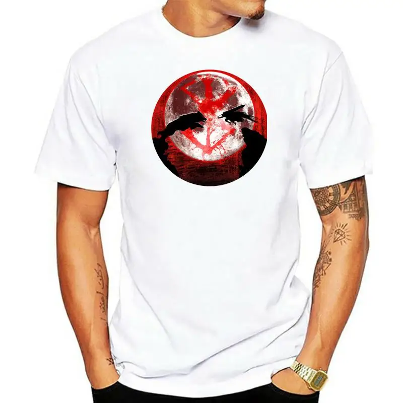 

Черная футболка Berserker с Аниме Манга луна, Мужская Органическая хлопковая футболка с коротким рукавом, новинка 2022, модные мужские крутые футб...