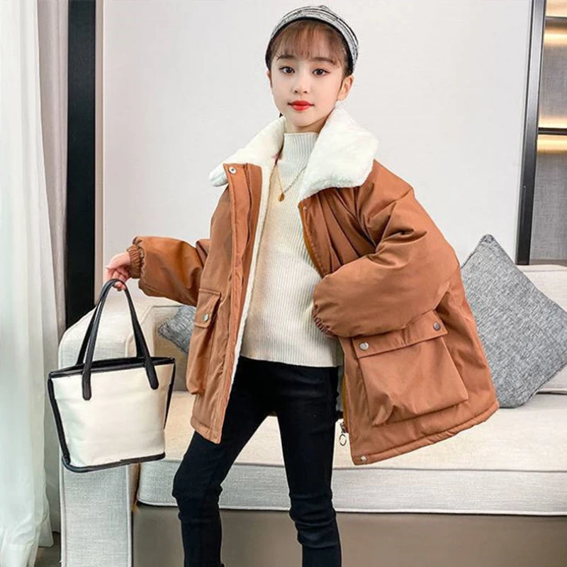 

Girls Baby's Kids Coat Jacket Outwear 2022 Thicken Spring Autumn Cotton Teenagers Luxury Design Overcoat Sport Children's Clothi