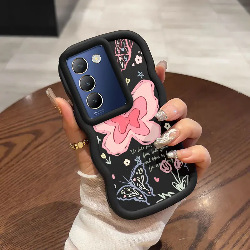 Милый бабочка для vivo V40 SE с противоударным гибким модным чехлом идеально подходит для vivo V Y T 3 51 33 28 30 53 S Lite (ME) SE (art.: 3920d2515bfef) - 3920d2515bfef