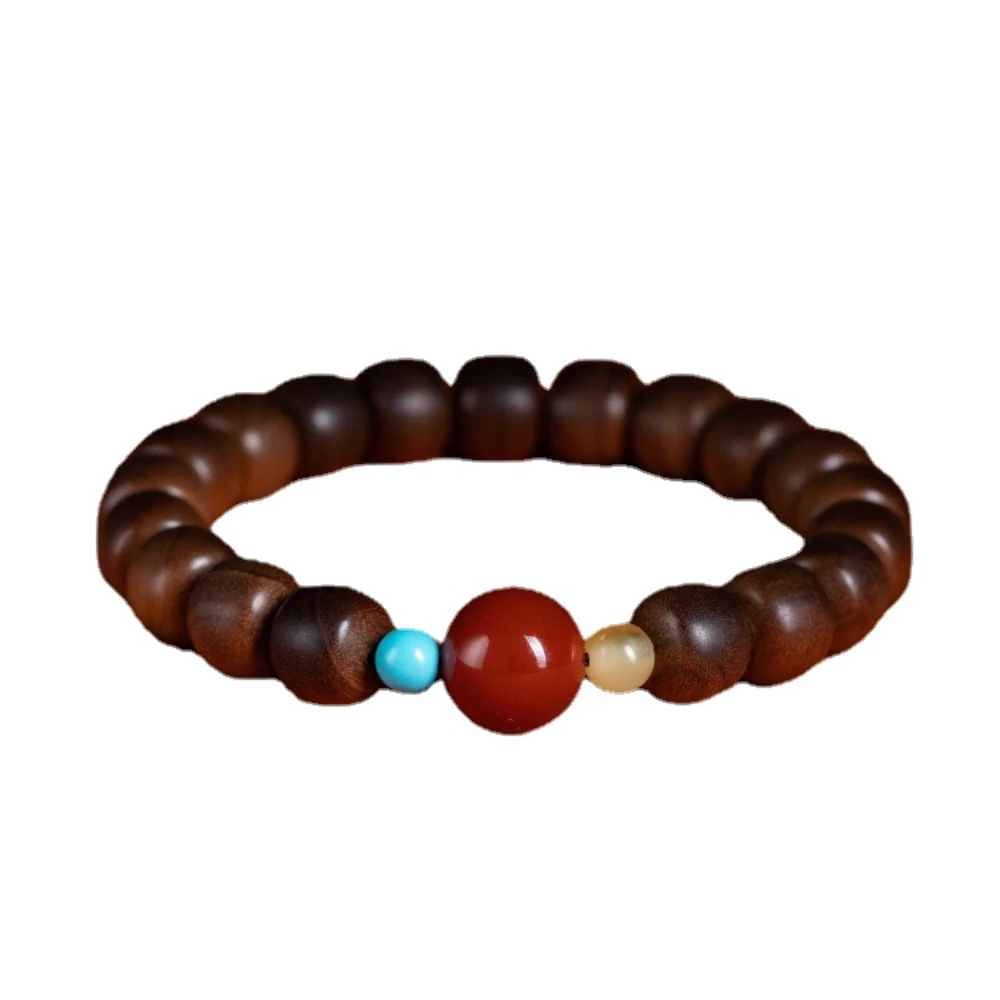 Браслет из сандалового дерева с бусинами в этническом стиле