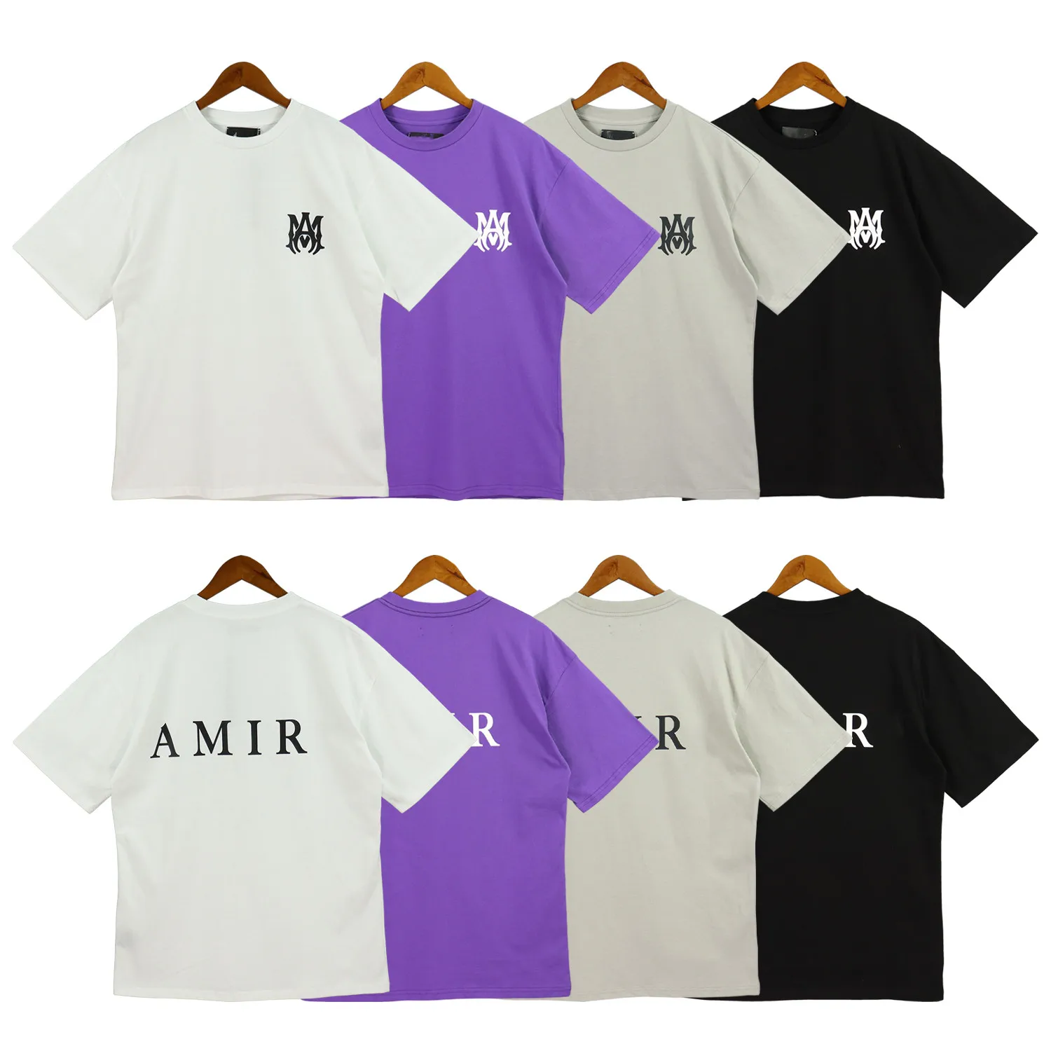 

2023 New Cotton Amir T-shirts for Mens Womens Short Sleeve Male Letters Print Tshirt Graffiti Couples Tees Tops Pullover Shirts