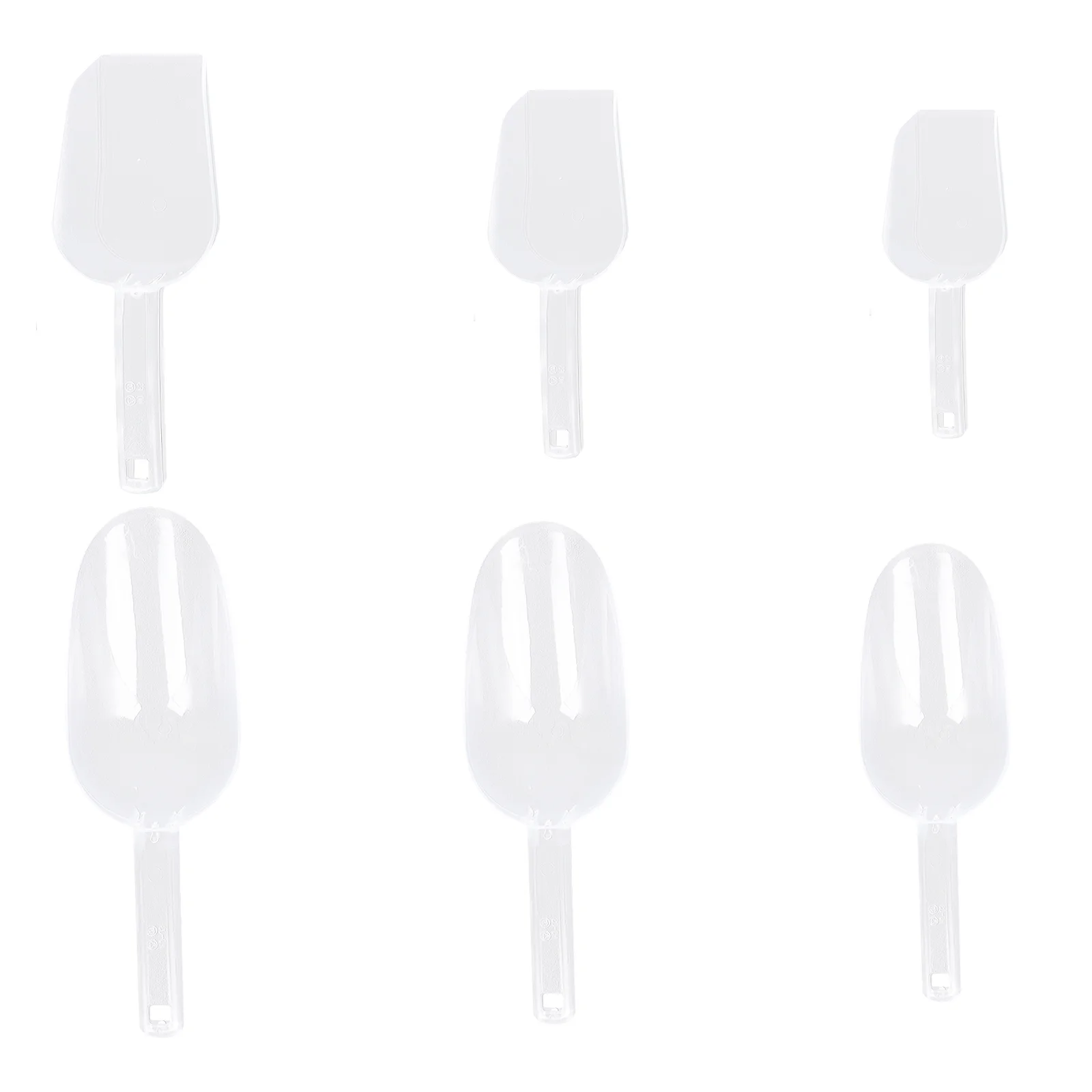 

6pcs Kitchen Flour Shovels Food Scoops Practical Ice Scoops Cereals Shovels
