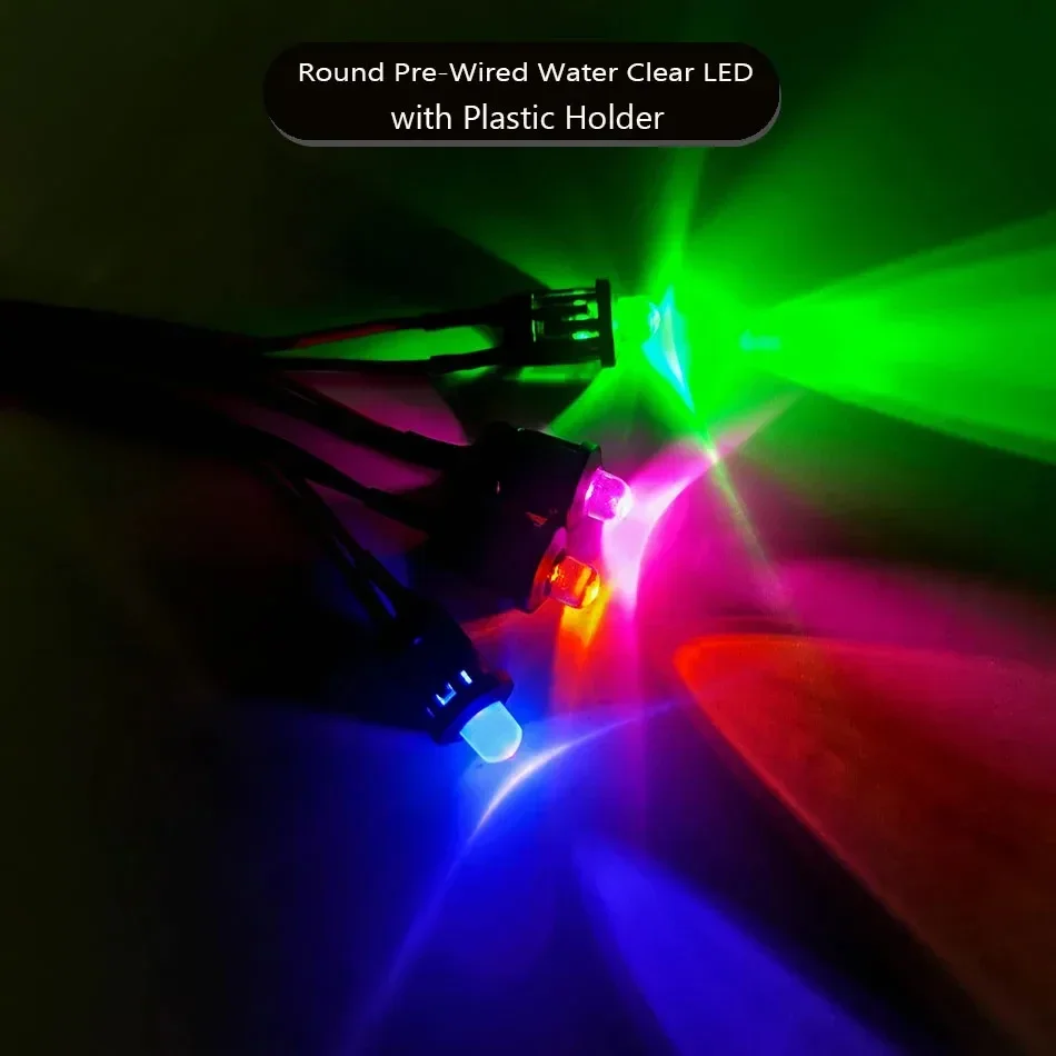 20 шт. 3 мм 5 светодиодная свеча мерцающая 5-12 В постоянного тока предварительно