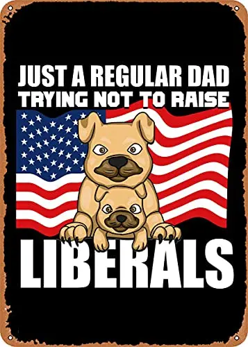 

Just A Regular Dad Trying Vintage Look Metal Sign Art Prints Retro Gift 8x12 Inch