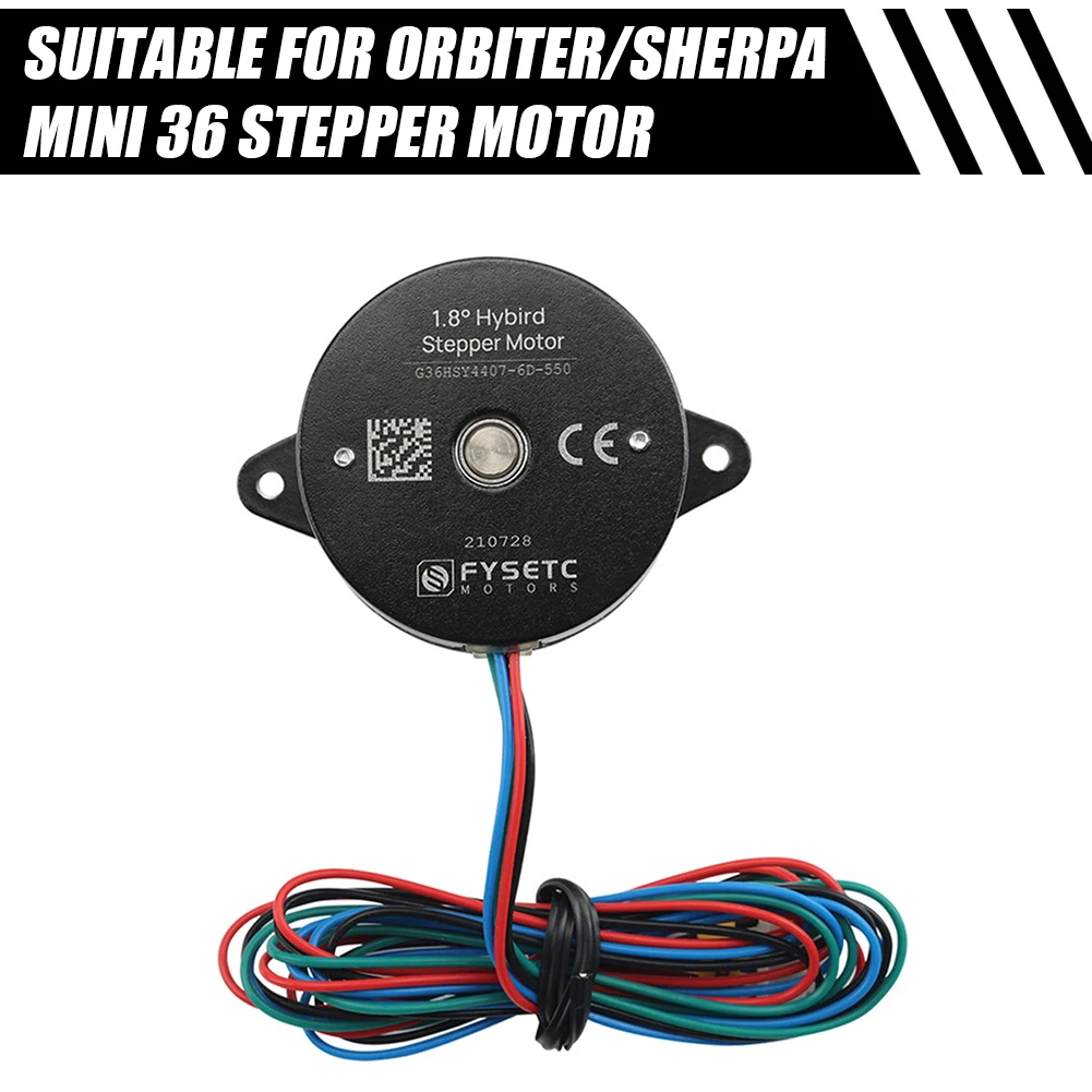 

Шаговый двигатель постоянного тока 6,5 в 2,4 А, 4-Lead Mini 36 для Orbiter/Sherpa 36STH17-1004AHG Voron BLV, двухфазный шаговый двигатель