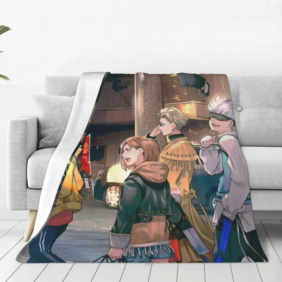 

Теплое Флисовое одеяло Gojo Yuji Itadori Megumi, одеяло нобара, забавное теплое Флисовое одеяло для покупок, уличное мягкое Дешевое покрывало