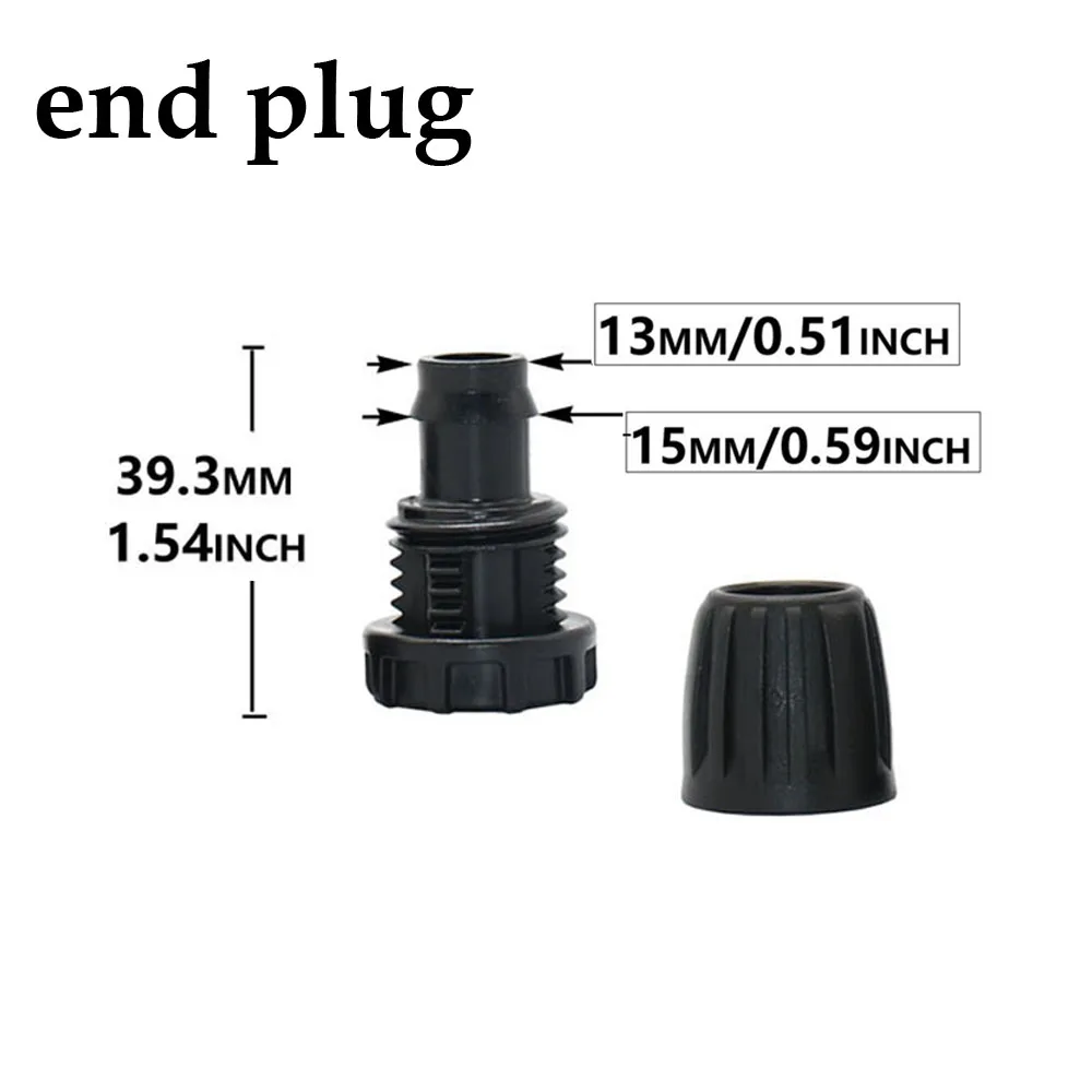 

16 мм 1/2 дюйма PE соединитель для труб, разветвитель, тройник, стопорная гайка для шланга 4/7 мм 3/5 мм, фитинги для капельного орошения сада