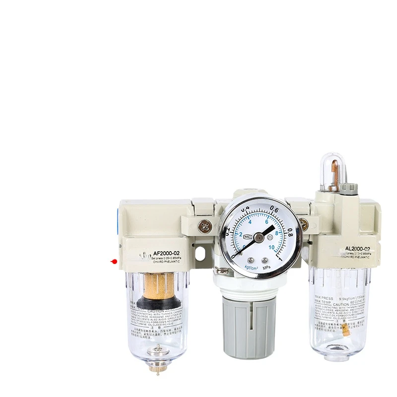 

Type AC2000 /AC2000-02D Pneumatic Source Treatment Air Pressure Regulator Filter Lubricator FRL Combination OEM Power