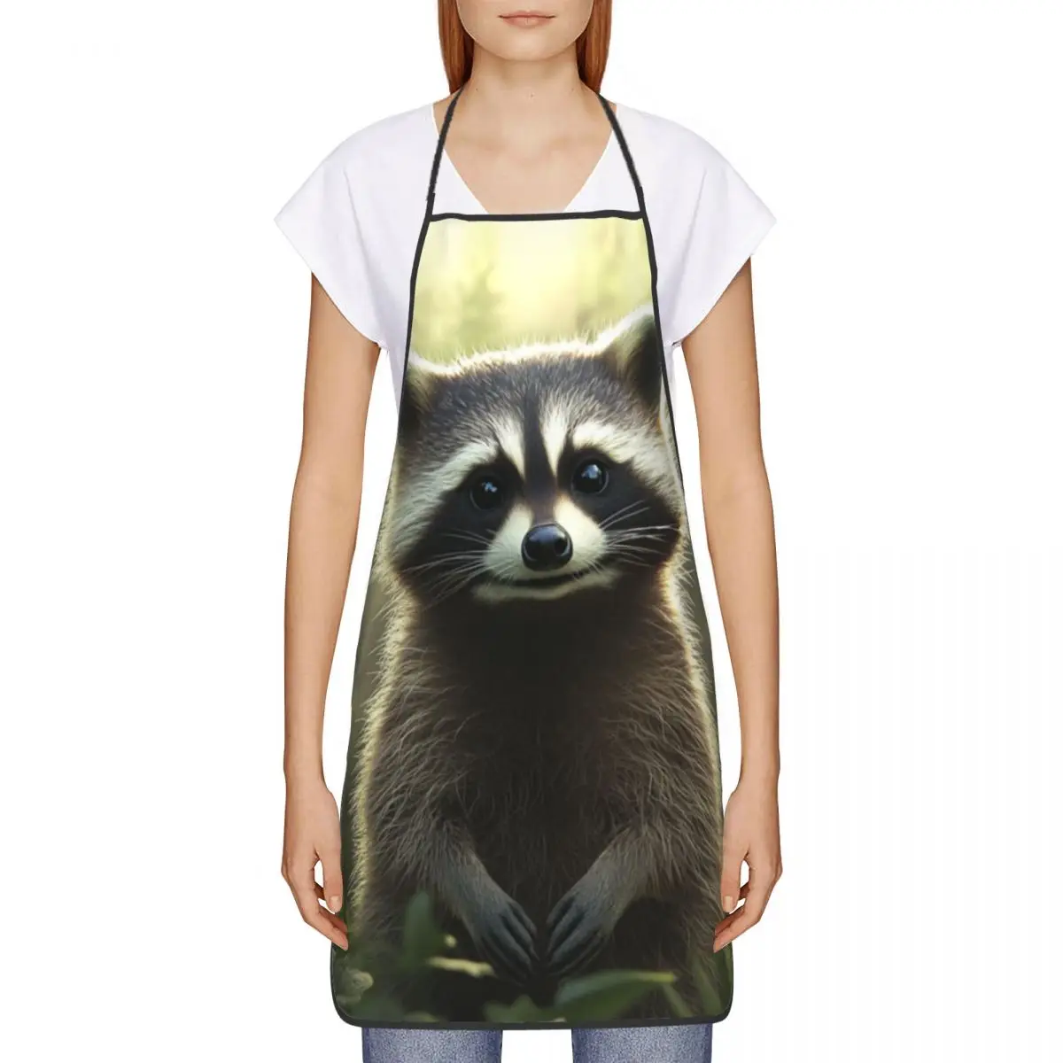 Фартук унисекс с забавным енотом на заказ кухонный фартук для приготовления пищи
