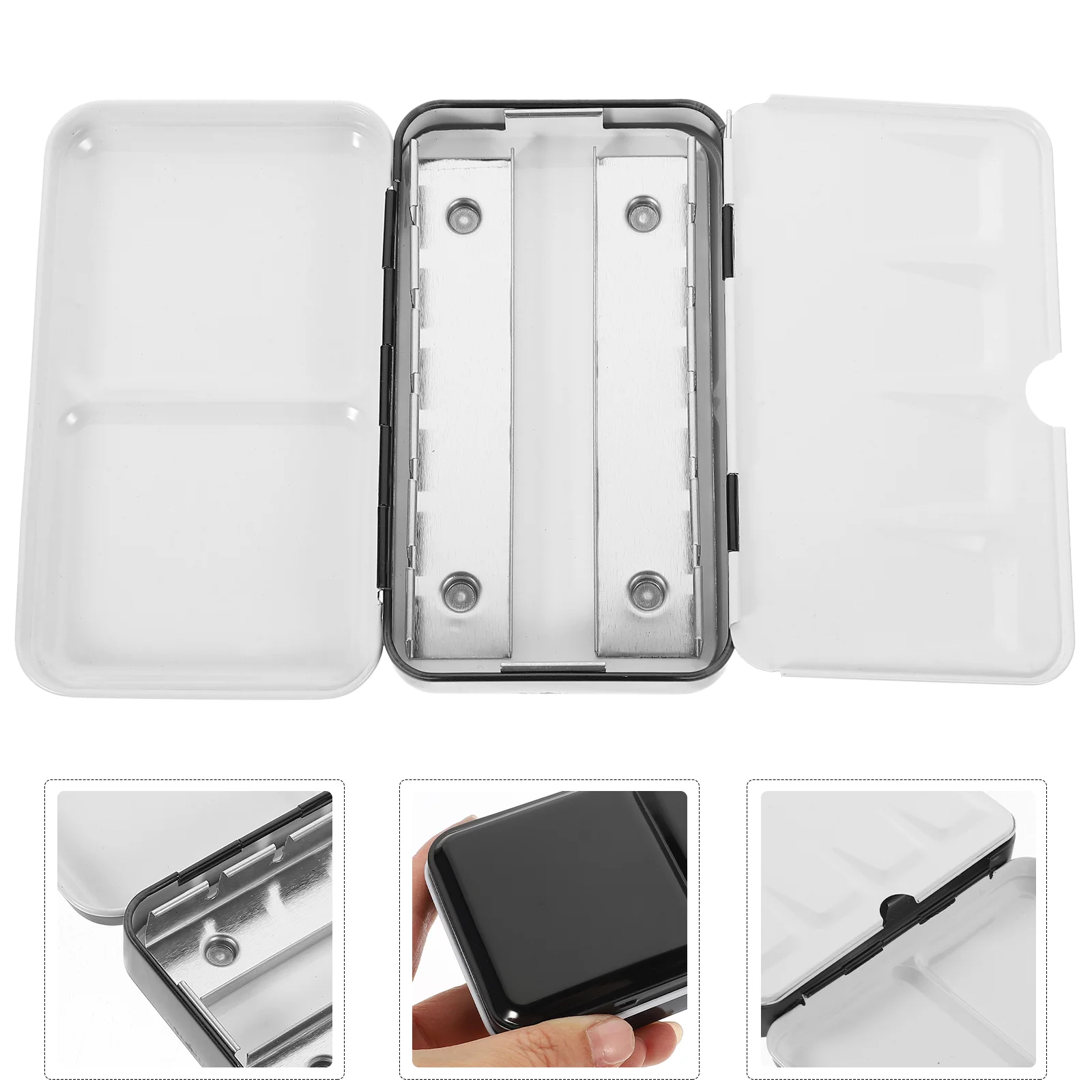 

Empty Watercolor Pigment Tins Watercolor Box Metal Tin Case for Watercolor Gouache Oil 12 grids
