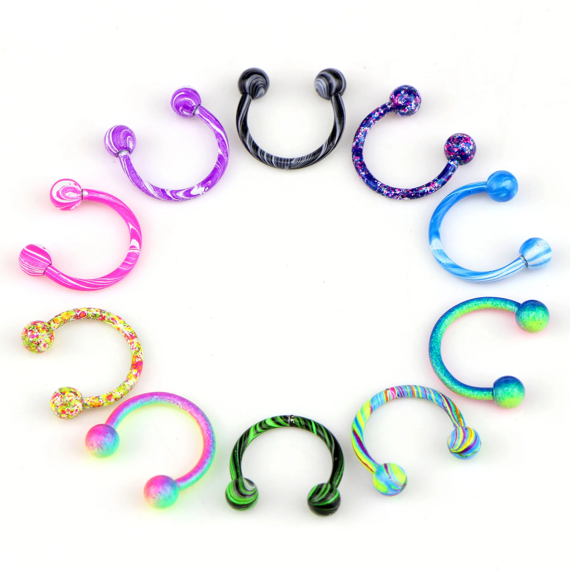 

Stainless Steel Nose Ring Round Head Nose Piercings Helix Ear Piercing For Women Men Septum Rings Body Piercing Jewelry