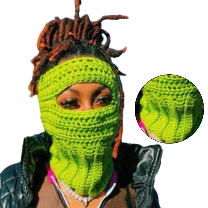 Вязаная ветрозащитная Балаклава для взрослых милая студенческая шапка