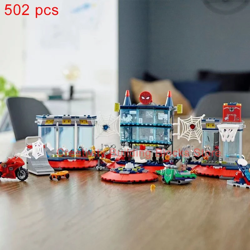 

New Superhero Spider-Man Base Building Blocks Toy Building Blocks Model Brick children's educational Toys Children's gifts