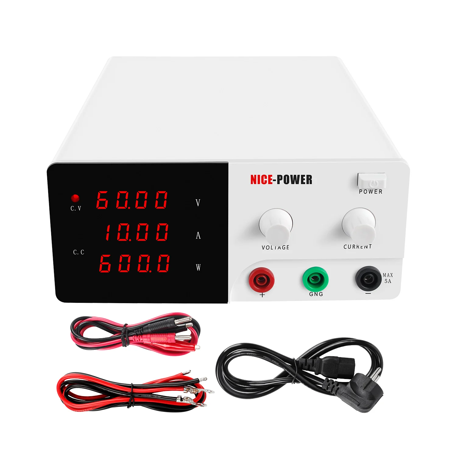 

New Arrivals Nice Power R-Sps6010 60V 10A Lab Bench Adjustable Regulated Digital Dc Power Supply