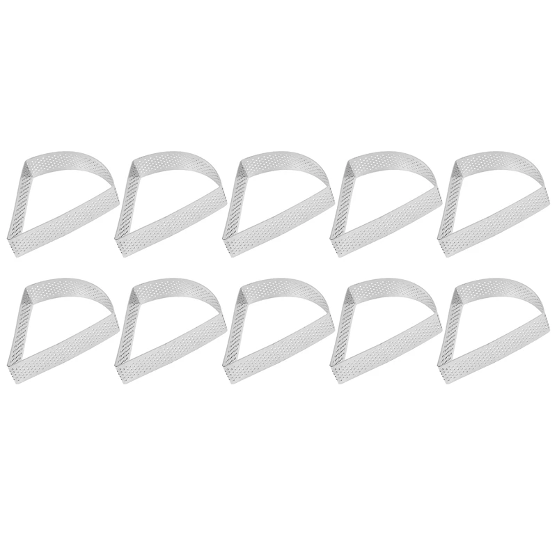 

Mousse Cake Tart Fan-Shaped Stainless Steel Ring DIY Dessert Pizza Cheese Mold Fruit Cream Pie Pan Baking Tools,10 Pcs
