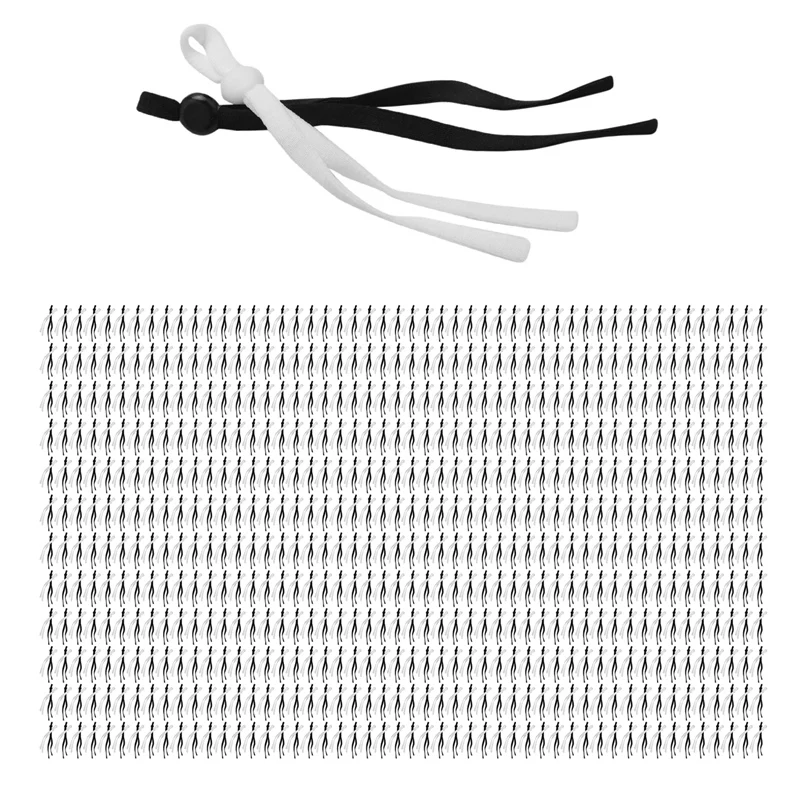 

600 Pcs Sewing Elastic Band Cord with Adjustable Buckle Stretchy Mask Earloop Lanyard Earmuff Rope DIY Making Supplies