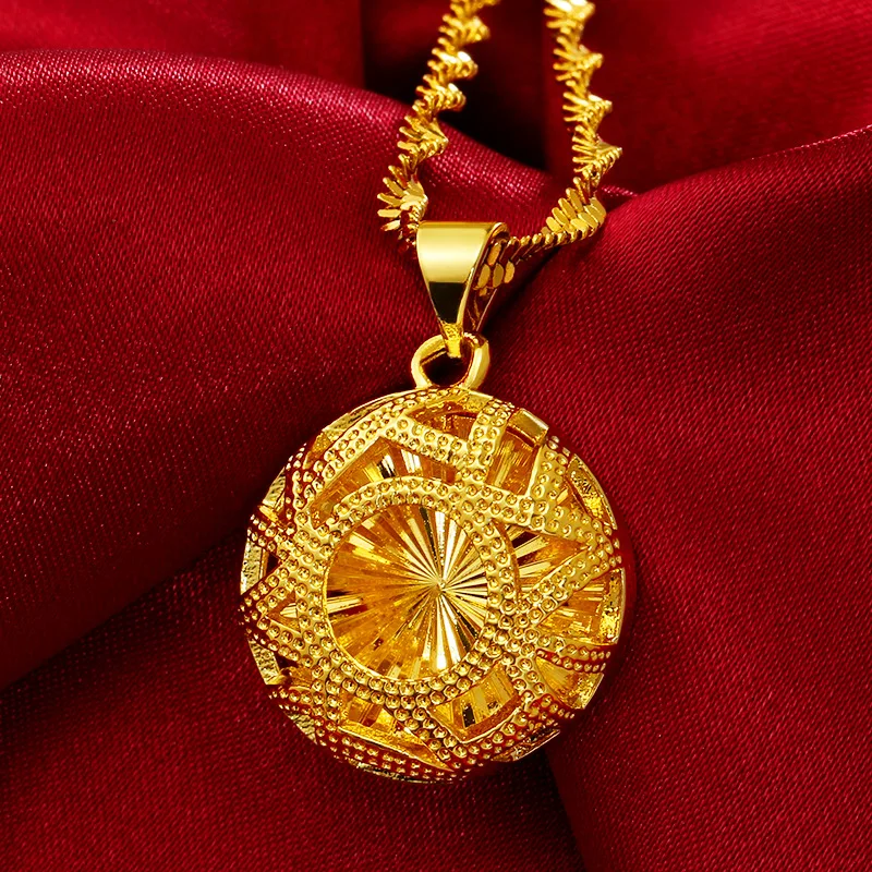 Золотая подвеска в виде песка круглая лампочки 24k подарок для женщин полезный H9