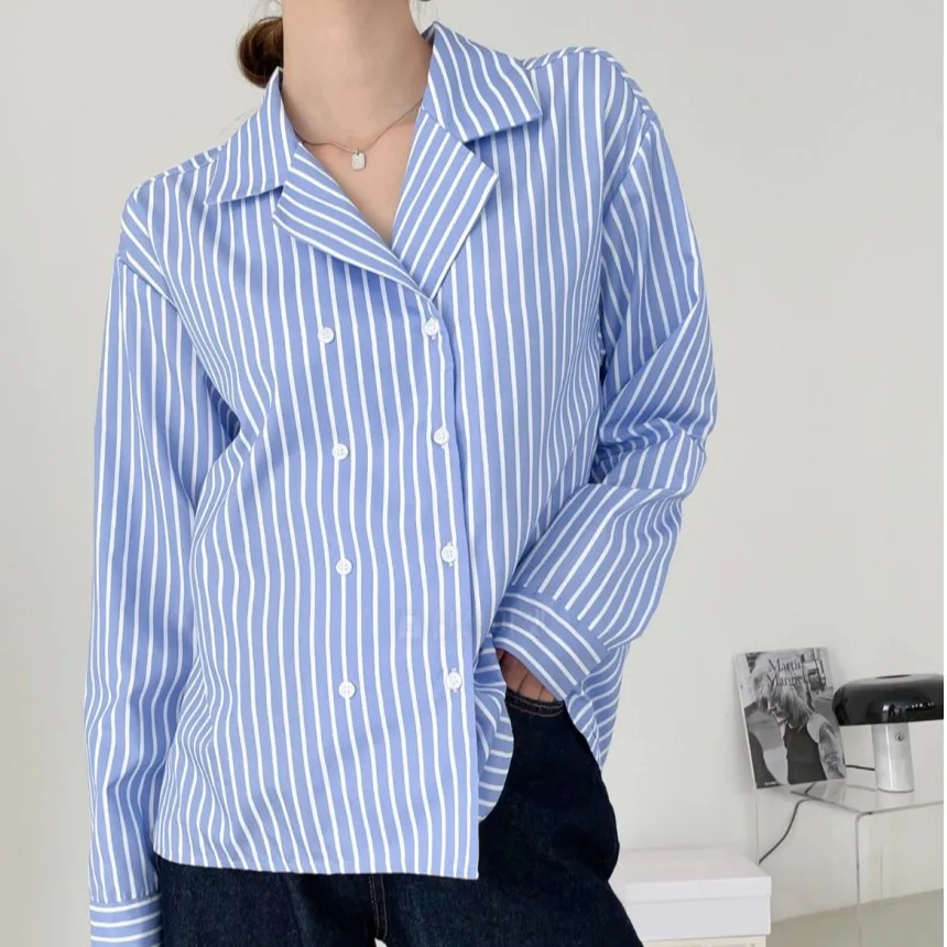 @ Обновленный размер Шикарные весенне-осенние французские рубашки Универсальный