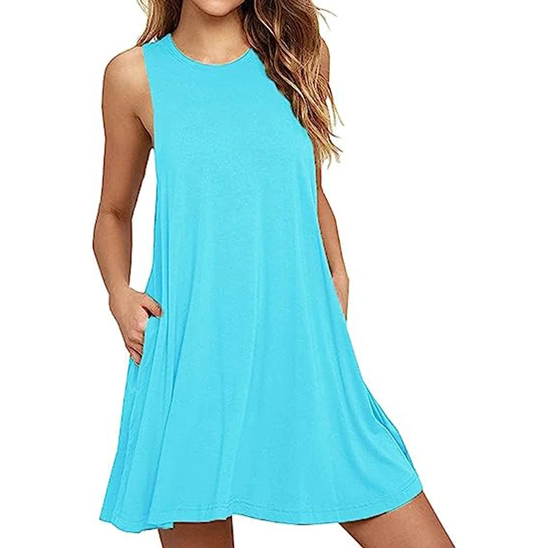 

2023 Summer Hawaiian Style Leaf Print Women Loose And Comfortable Dress Sleeveless O-Neck Casual Rich Patterns Trend Hedging