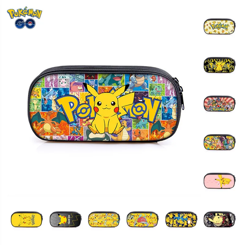 Новинка чехол для карандаша с покемоном Пикачу для студентов большой емкости Детские канцелярские принадлежности чехол для карандашей однослойный пенал сумка для хранения игрушка