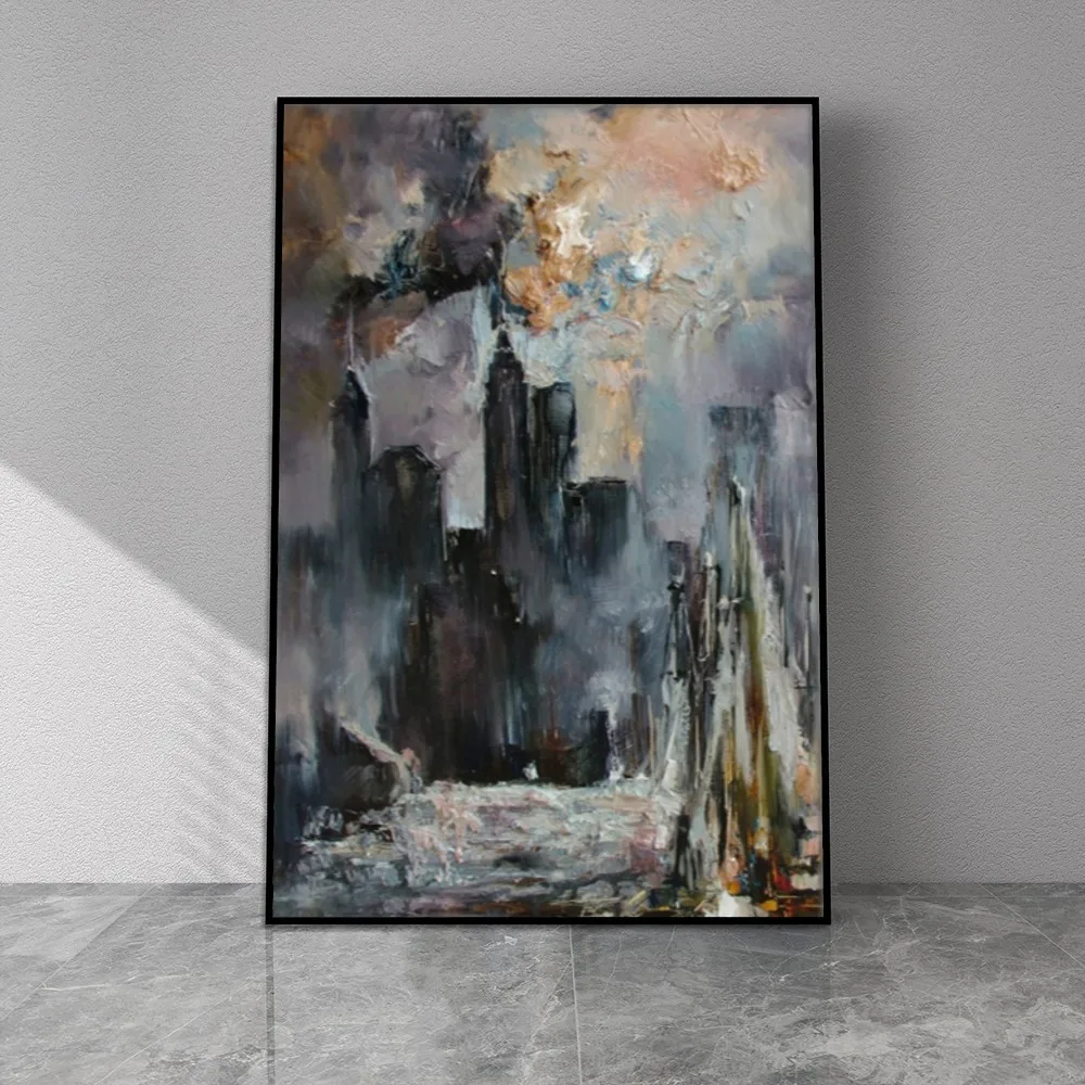 

Abstract Thisk Grey Art Oil Painting No Frame Handmade On Canvas Hanging For Living Dinner Room Bedroom Wall Art Home Deco