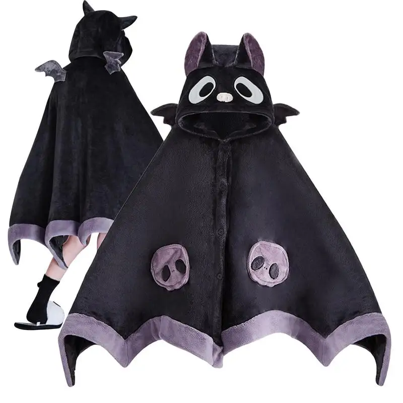 

Bat Blanket Cloak Soft with Demon Wings | Universal Nap Blanket Comfortable Halloween Blanket for Cosplay Home Theme Party