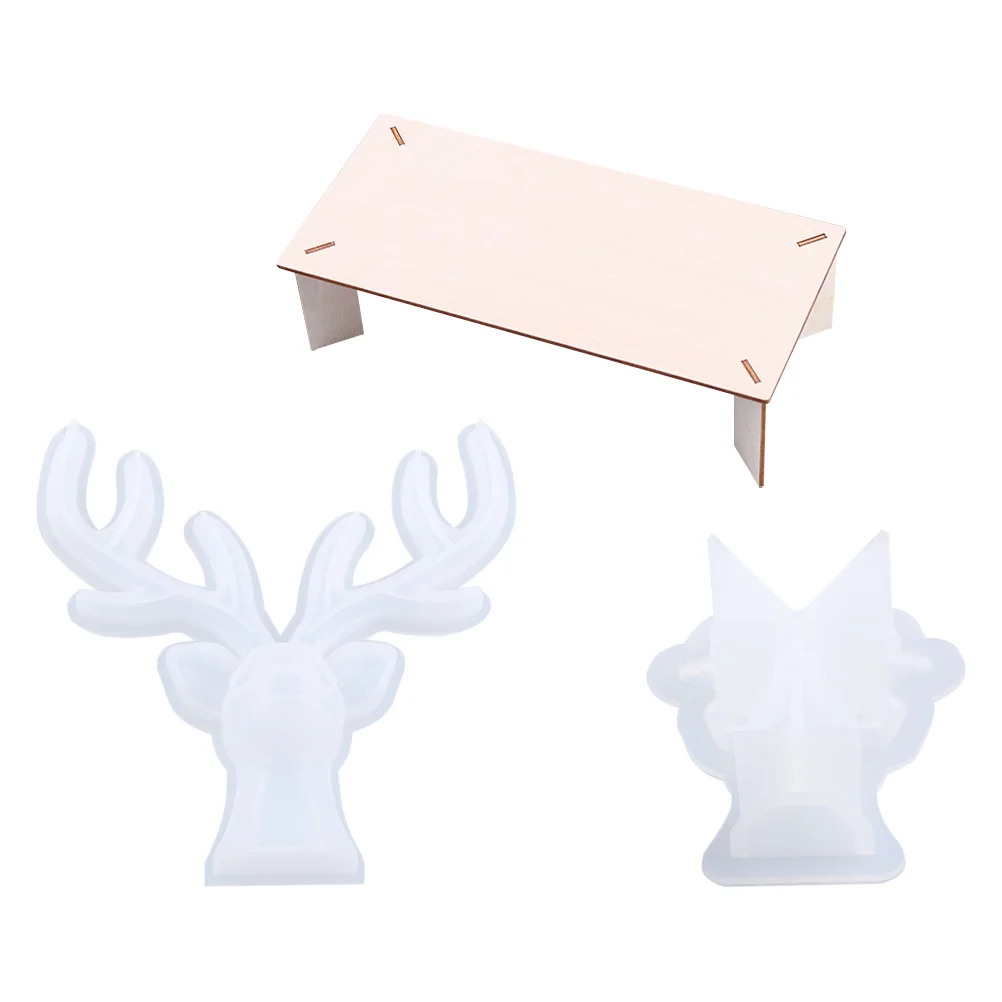 

Epoxy Mold Simple DIY Silicone Molds Crystal Antler Shape Manual Silica Gel Mould Die Earring Holder