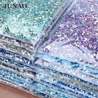 junao bulk package ss6 ss20 crystal ab nail art rhinestones wholesale flat back crystals glass strass non hotfix for diy crafts