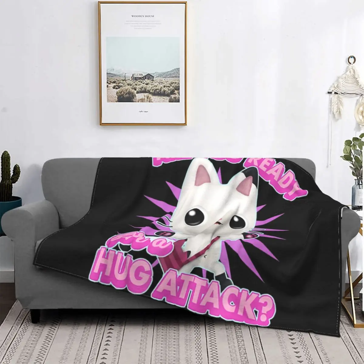 

Gabby's Dollhouse Blanket Fleece Velvet All Season Breathable Lightweight Thin Pandy Paw Throw Blankets For Car Plush Thin Quilt