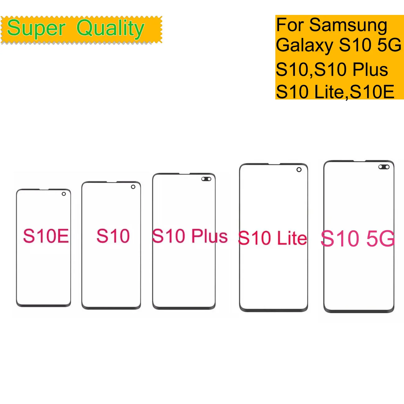 Replacement For Samsung Galaxy S10 5G S10E Plus Touch Screen Front LCD Glass Panel Outer Glass Lens S10 Lite Touch Panel