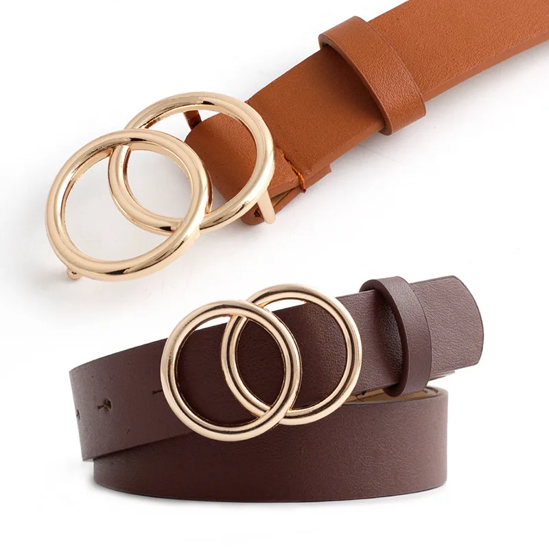 

New Hot Belt Women's Belt Jeans Fashion Design Women's Gold Belt Leather Strap High Quality Belt for Girl Dress Wholesale