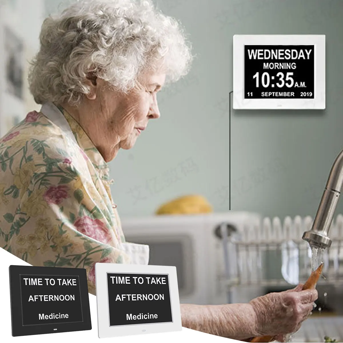 Multifunctional Extra Large Dementia Digital Clock With 5 Al