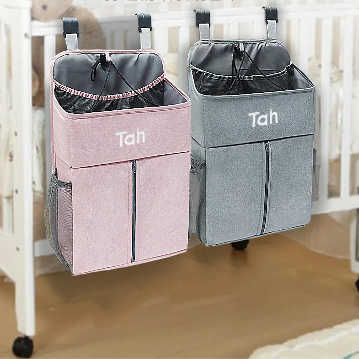 

Newborn Crib Diaper Storage Bags Baby Care Organizer Infant Bedding Nursing Baby Bed Organizer Hanging Bags