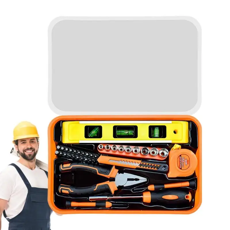 

Complete Tool Box Set Household Repair Hand Tool Set Socket Wrench Screwdriver Knife Woodworking Work Tool Kit Toolbox Toolset